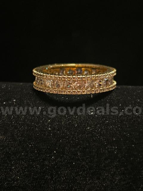Beautiful, Size 11 1/4, CZ Eternity Band. 24k Real Gold Filled.