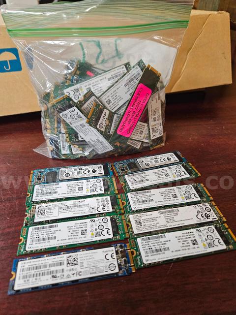 512GB M.2 SSDs - Lot of 66 Mixed 2280 Solid State Drives Hard Drives HDDs ✅