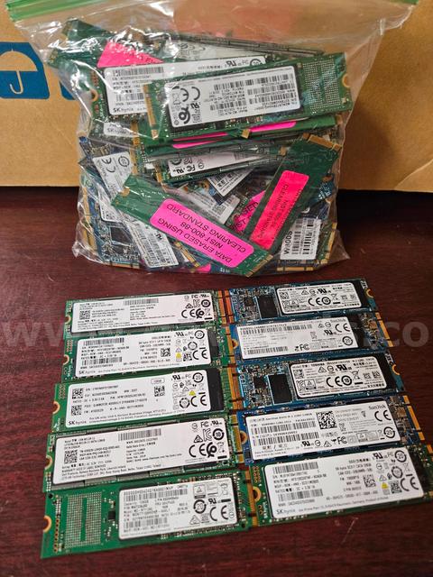 128GB M.2 SSDs - Lot of 86 Mixed 2280 Solid State Drives Hard Drives HDDs ✅
