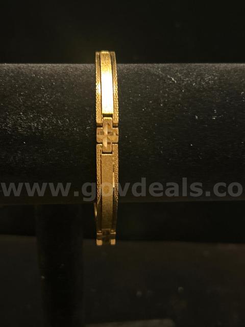 8 Inch, Diamond-Cut Panel Bracelet, 24K Real Gold Filled.