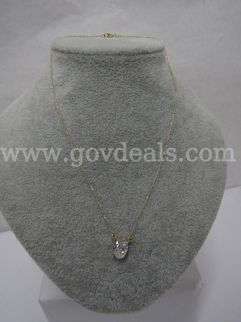 3.65 carat Oval Brilliant Lab Diamond on 14k Chain with IGI Report