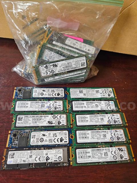 256GB M.2 SSDs - Lot of 65 Mixed 2280 Solid State Drives Hard Drives HDDs ✅