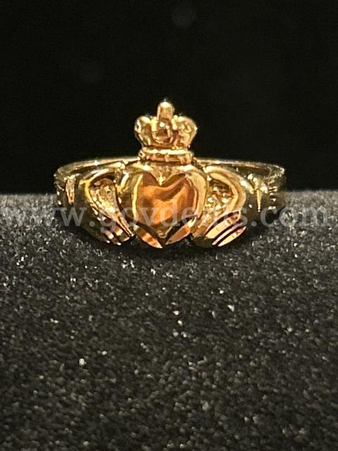 Size 4, Claddagh, Ring 24K Real Gold Filled