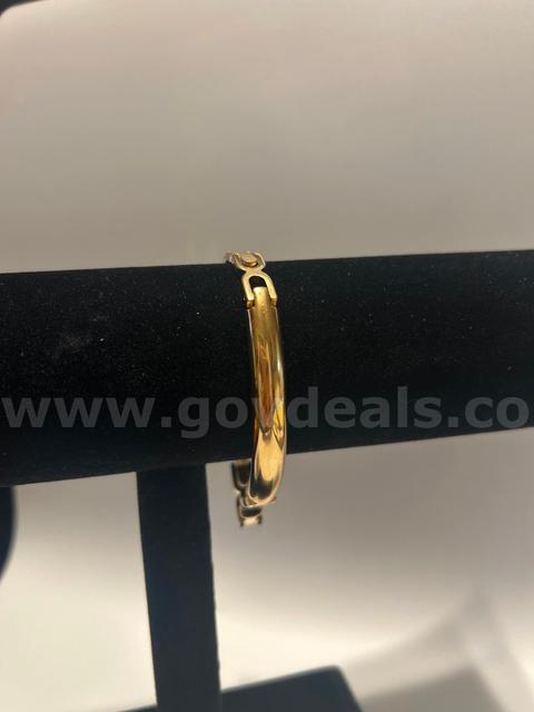 8β Fancy Link Curb ID Bracelet 24K Real Gold Filled.