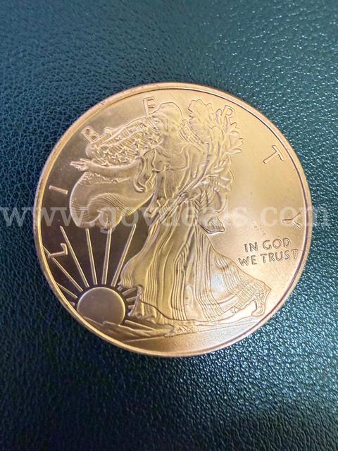 1 Ounce .999 Fine Copper Round- Walking Liberty!