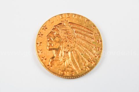 U.S. Half Eagle $5 Indian 1913 Gold Piece