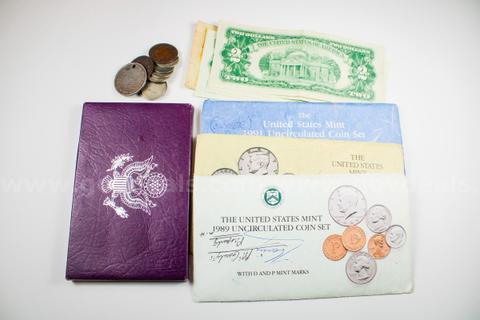 U.S. Coins & Currency plus Foreign Coins & Currency