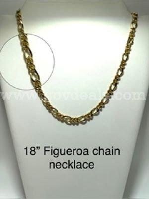 Beautiful, 18 Inch, Gucci Style Chain Necklace, 24k Real Gold Filled