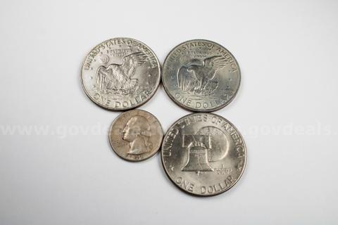 U.S. Coin Silver Quarter & Eisenhower Dollars