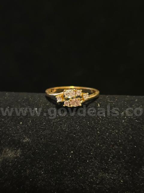 BIRTHSTONE RING! Size 8, Ladies, CZ, Diamond Ring. 24k Real Gold Filled.