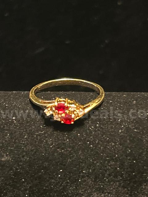 Size 12, Ladies, CZ, Nov. Birthstone Ring. 24k Real Gold Filled.