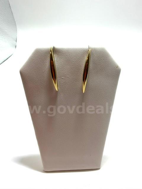 Beautiful, Curved Bar Post Earrings, 24k Real Gold Filled