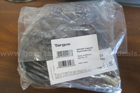 LOT OF (62) TARGUS DEFCON TRAPEZOID KETYED CABLE LOCK MODEL: ASP65GLX- NEW IN BOX!