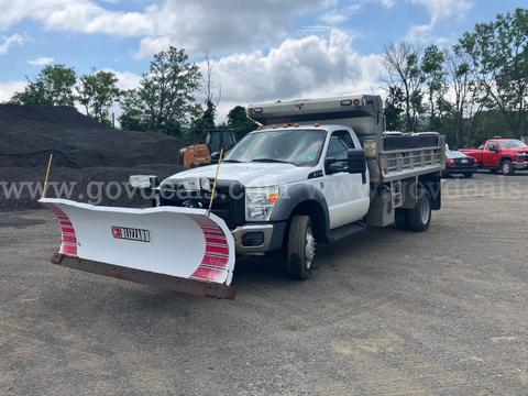 2011 Ford F-550 4x4 Dump Truck w/ 11' Dump Body & 9' Plow - 26k Miles