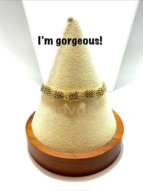 Gorgeous, 7 Inch, Real 24k Gold Filled, Woven Mesh Bracelet