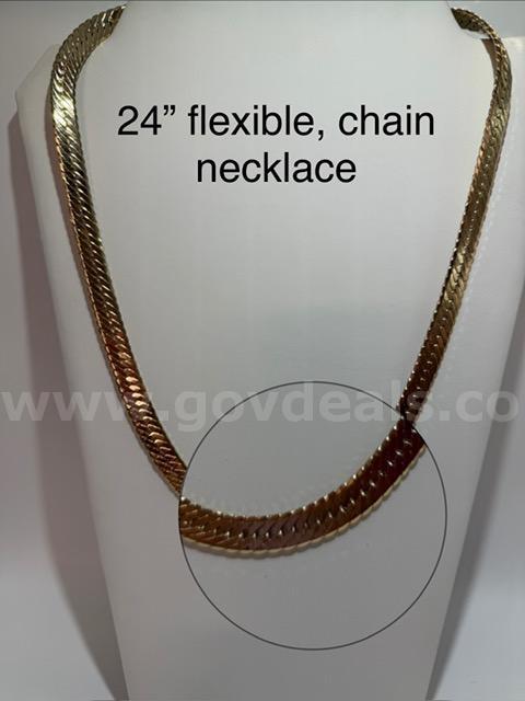 Gorgeous, 24 Inch, Flexible Chain Necklace, Real 24k Gold Filled