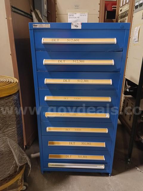 STANLEY 2 BLUE TOOL DRAWER CABINETS GOOD CONDITION