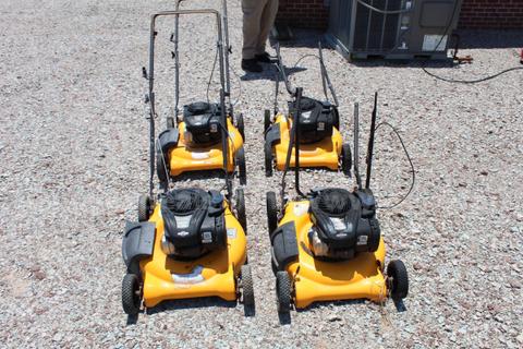 (4) Poulan Pro Push Mowers and (1) Kubota ZD 28 Diesel Zero Turn