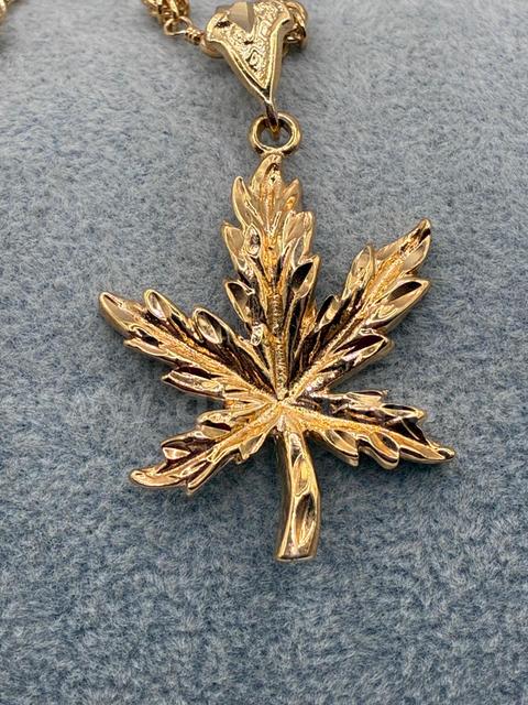24”, Accent Necklace W/ Hemp Pendant, 24K Real Gold Filled