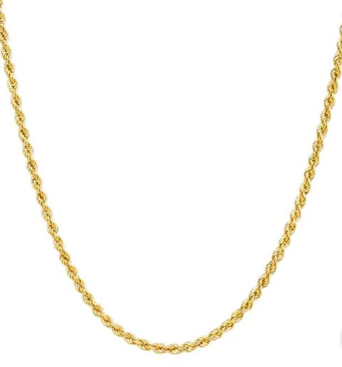 14K Real Gold Gorgeous 18β Classic Rope Necklace! 2.75 grams & 2.15mm