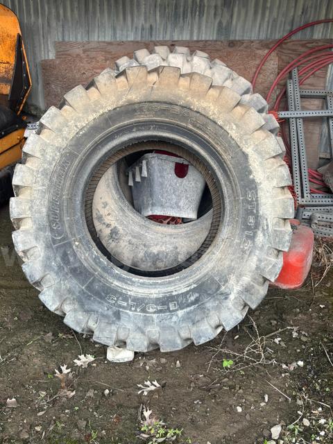 Three Supermax 7.5-25 E-3/L-3 ST312 Tires (used)