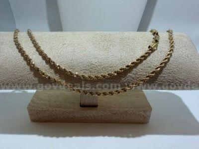 Gorgeous, 4MM, 20 Inch, Diamond Cut, Real 24k Gold Filled, Rope Chain Necklace
