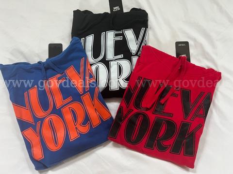 LOT OF 3 NEW YORK (NUEVA YORK) MEN'S HOODIE NY MADE IN USA NWT *WILL SHIP*
