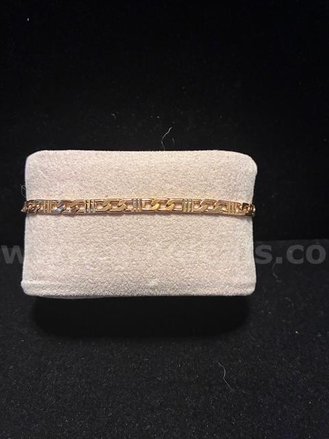 Elegant, 7” Roman Link Bracelet, 24K Real Gold Filled.