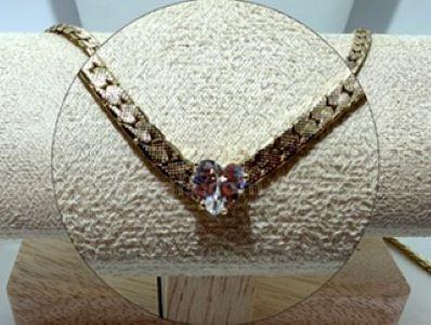 Gorgeous, 18 Inch, Real 24k Gold Filled, Flex Chain Necklace W/CZ Heart Pendant