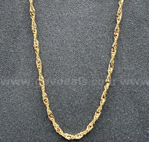 14K Real Gold! Shimmering 18” Twisted Rope Necklace! 3.8 grams & 2.5mm