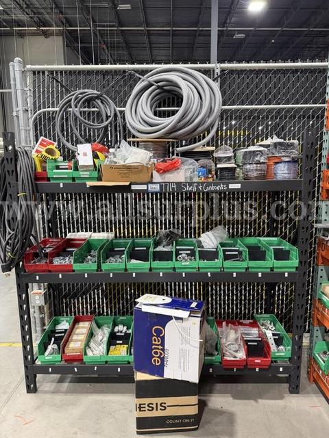 Electrical Material and Shelving, Conduit, Wire, and Misc MRO, Qty 1 Shelf and Contents