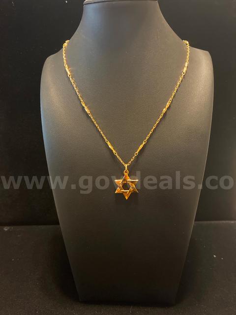 Dainty, Star of David W/ 22” Station Necklace, 24K Real Gold Filled.
