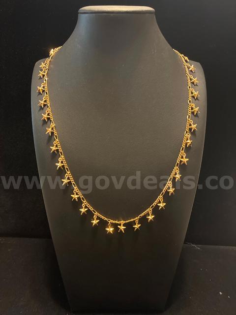 Dainty, Celestial Star Charm 20β Necklace, 24K Real Gold Filled.