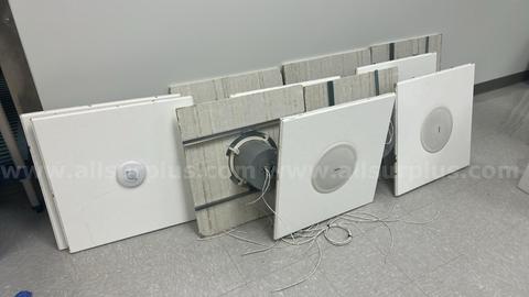11 pcs., QSE Acoustical Ceiling Loudspeakers and Crestron Motion Sensors