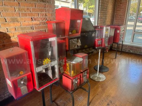 LOT OF 5 Vintage Coin-Operated Vending Machine Collection