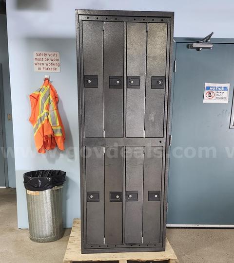 8-Door Commercial Steel Storage Locker Tower