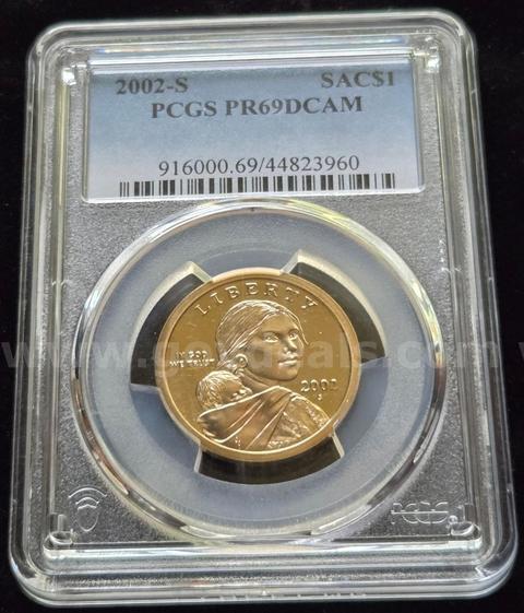 2002-S Sacagawea Dollar, PCGS PR69D CAM Proof