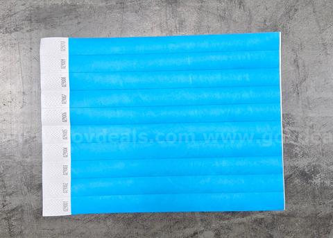 Case of 20,000 Tyvek Identification Wristbands β 19mm (3/4"), Neon Blue