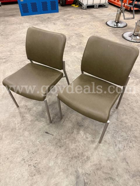 Lot of 2 Vinyl Guest Chairs