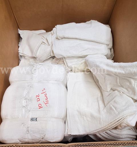 Bulk Lot of White Bath Towels - Approx. 725 Count