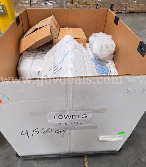 Bulk Surplus Washcloths & Towels - Qty Approximately 4,560