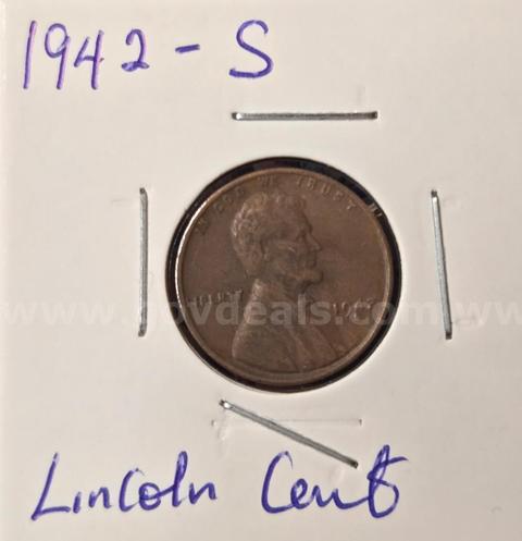 1942-S Lincoln Wheat Cent — A Piece of Wartime American History.