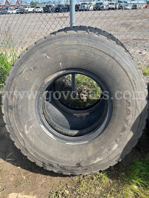 QTY 2 OF 14.00R24 Grader Tires (1 X Michelin, 1 x Maxam)