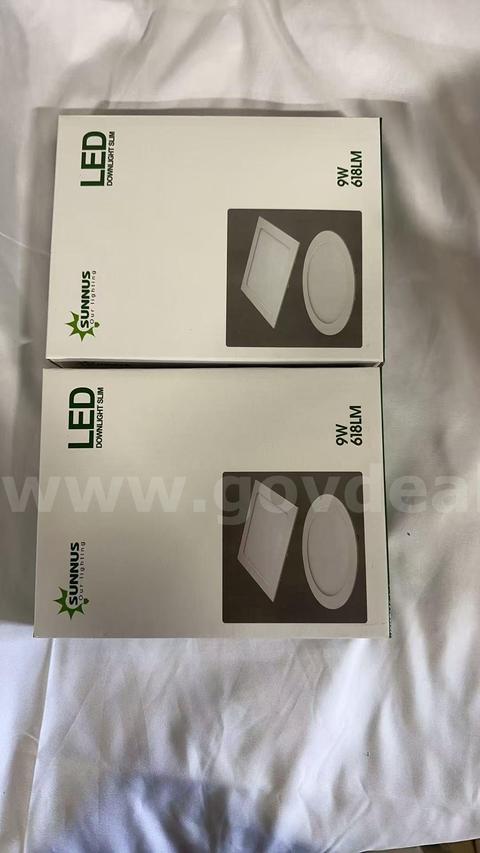 SHIPPING AVAILABLE Lot of 2 SUNNUS 9W Ultra Slim LED Downlight, 618LM Recessed Ceiling Light, 140mm Cutout, 120Β°(Pa-05)