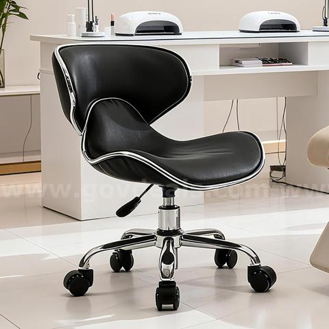 SHIPPING AVAILABLE Lessmore Black Pedicure Chair for Nail Tech Pedicure- Swivel & Adjustable Nail tech Chair (A-04)