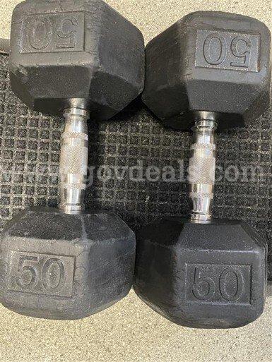Rubber Hex Dumbbells