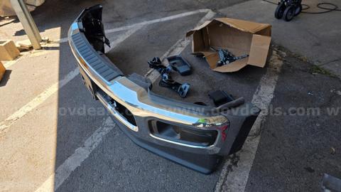 Lot of truck parts. F550 bumper, Decked kit, Warn winch, Firestone air bags