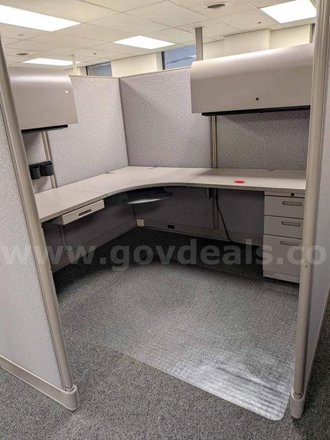 15 Cubicles with Desks & Cabinets