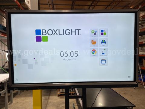 Boxlight 75-inch, native 4K UHD interactive touch display.
