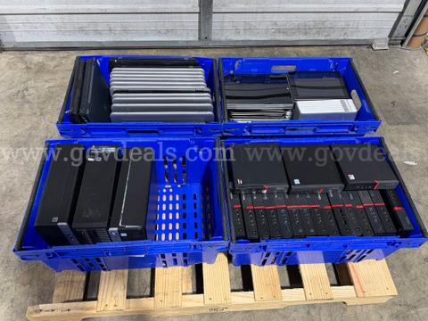Mixed Lot of Lenovo ThinkCentre PCs, HP Laptops, Apple iPads, HP/Dell Desktop Computers & Rugged Laptops